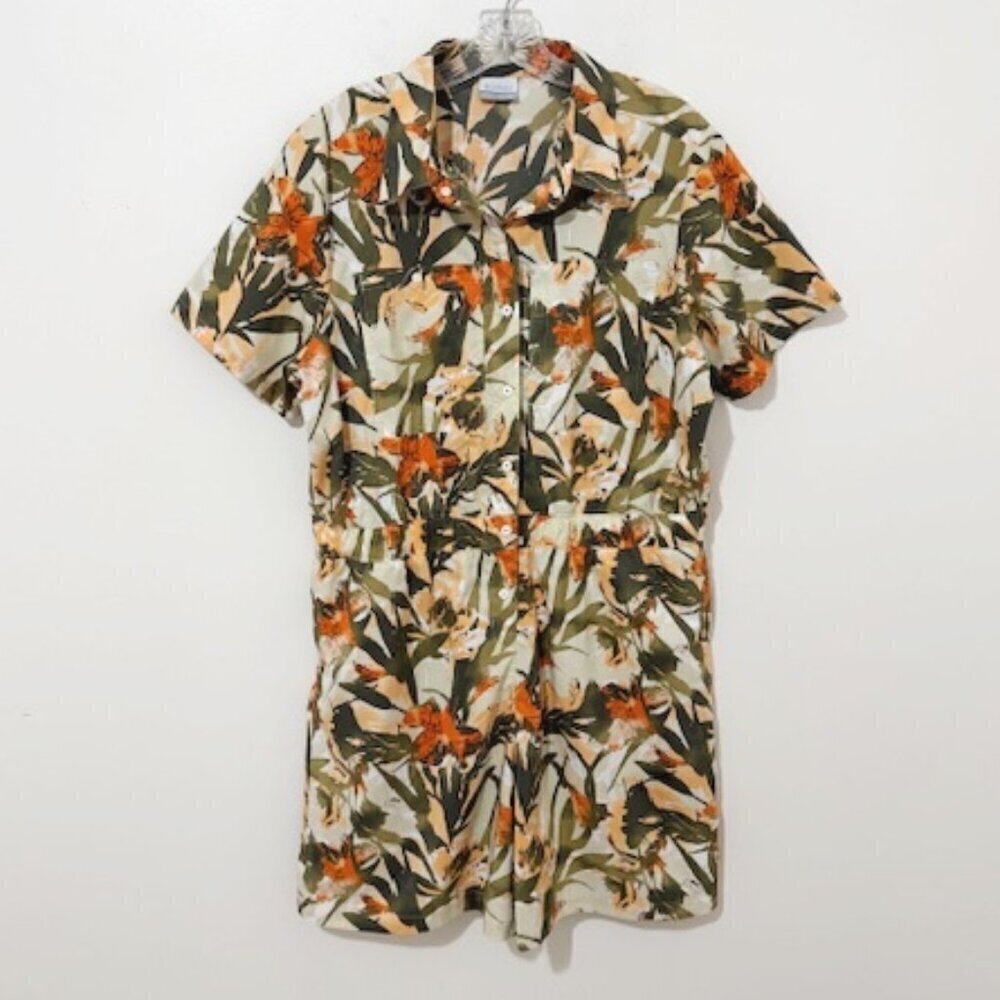 Columbia Silver Ridge Utility Romper Floral Floriculture Women's Size XL